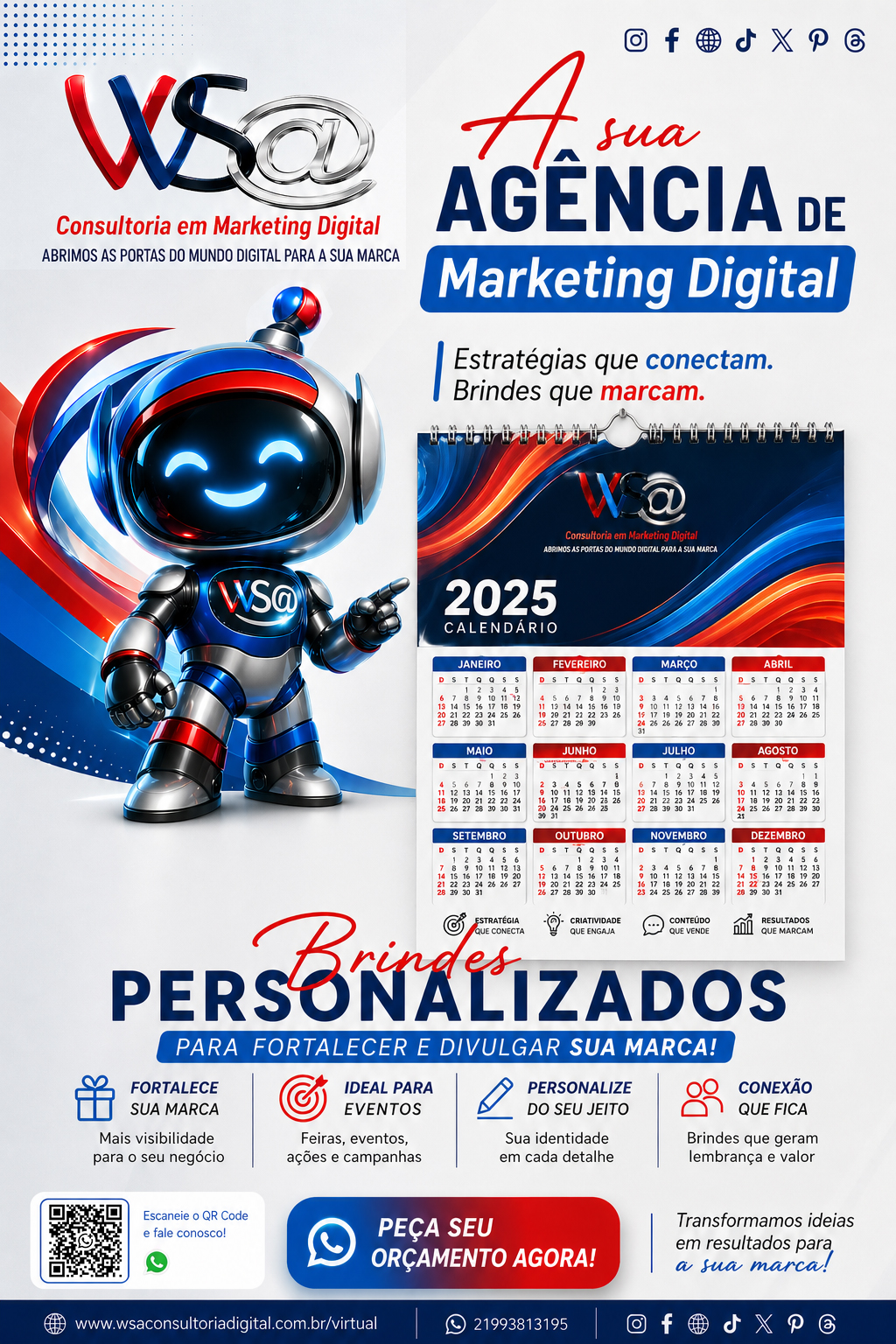 Calendário de parede personalizado a partir de 50 und