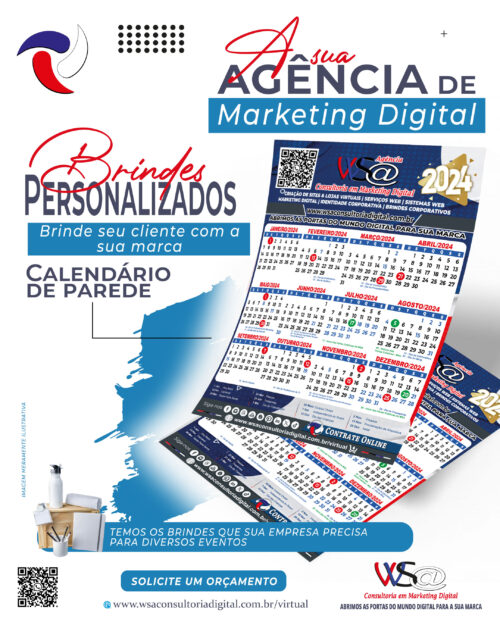 Calendário de parede personalizado a partir de 50 und