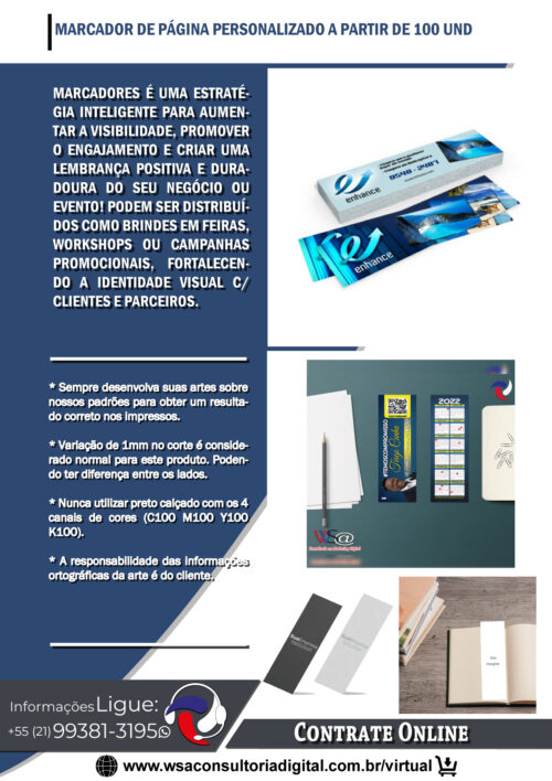 Marcador de Livro personalizado a partir de 100 und - Imagem 3
