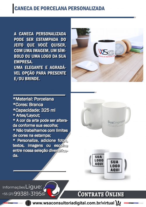 Caneca de Porcelana Personalizada a partir de 10 und - Imagem 3