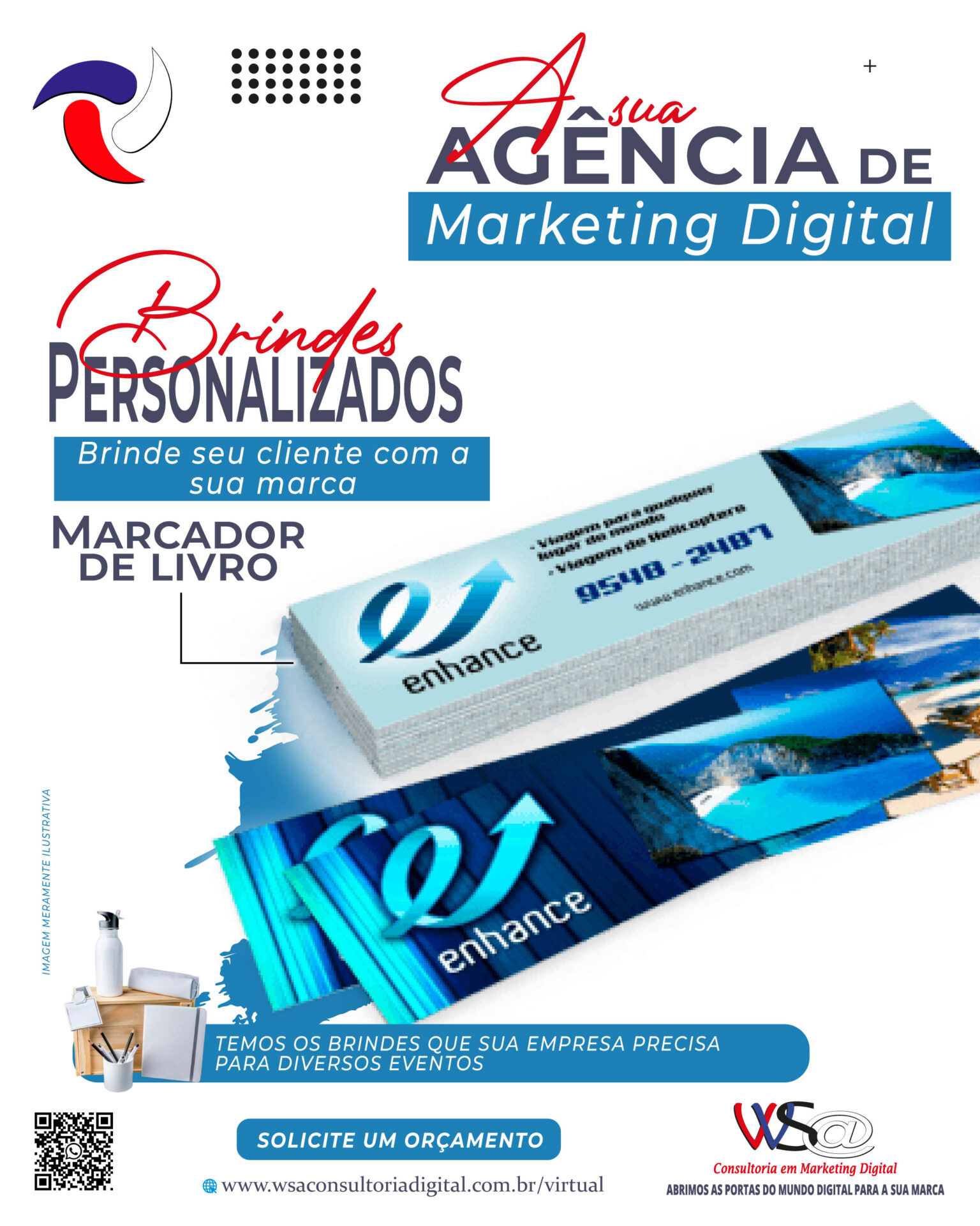 Marcador de Livro personalizado a partir de 100 und